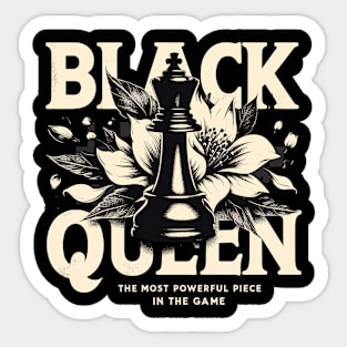 Black Queen The Most Powerful Chess African American Vintage Sticker